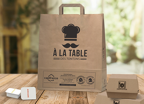 publisac sac à emporter restauration kraft publicitaire gratuit restaurant guyenne presse
